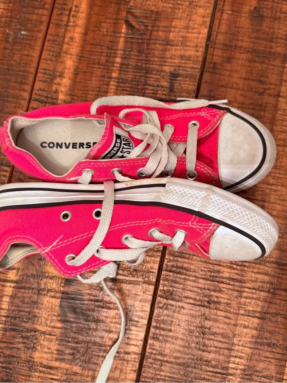 Converse Chuck Taylor All Star Low Top Pink Sneakers Youth Size 2 Shoes